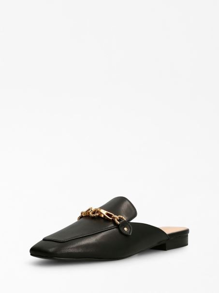 Marisa Amestec De Piele Sabot Negru Guess