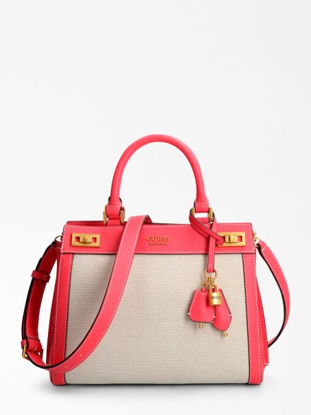 Geantă De Mână Charm Logo Katey Guess Fucsia