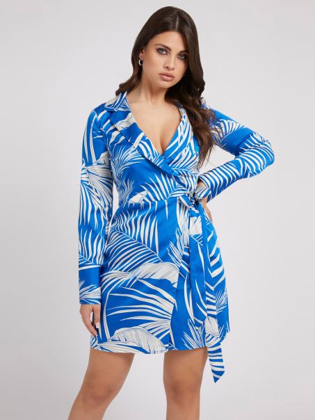 Rochie Cu Imprimeu Peste Tot Guess Blue Multi