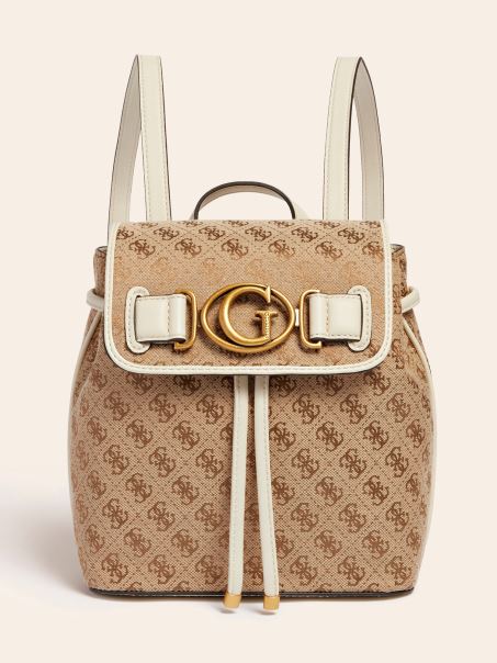 Rucsac Alb Cu Logo Guess Aviana 4g