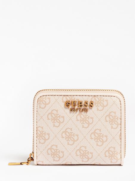 Izzy 4g Logo Mini Portofel Cremă Guess