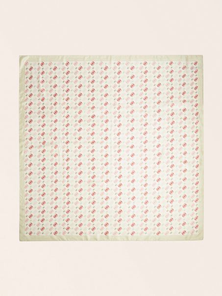 Guess Alb 4g Logo Imprimat Batic De Mătase