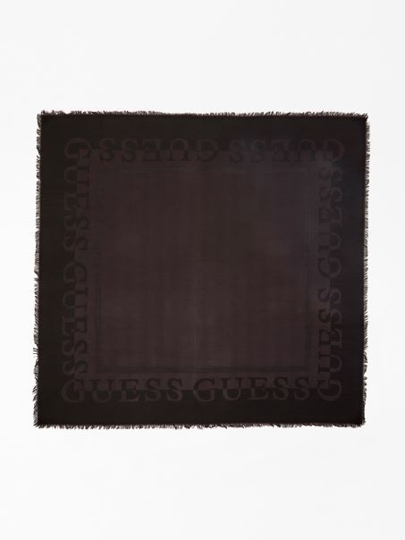 Guess Lettering Logo înapoi Kefiah Negru