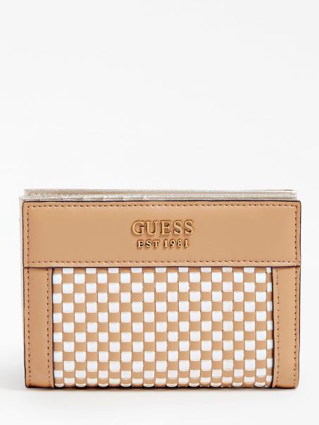 Portofel țesut Guess Katey Multi Bej
