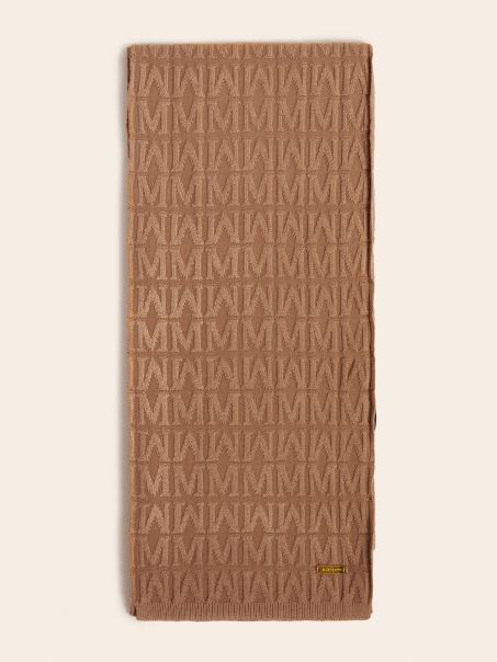 Eșarfă Bej Marciano Jacquard Guess