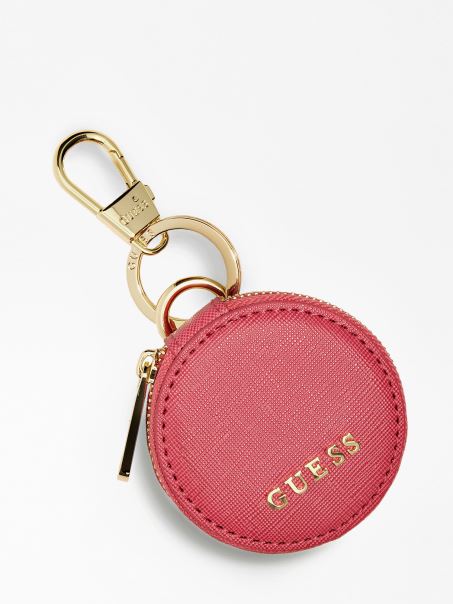 Guess Breloc Cu Oglindă Fucsia Saffiano