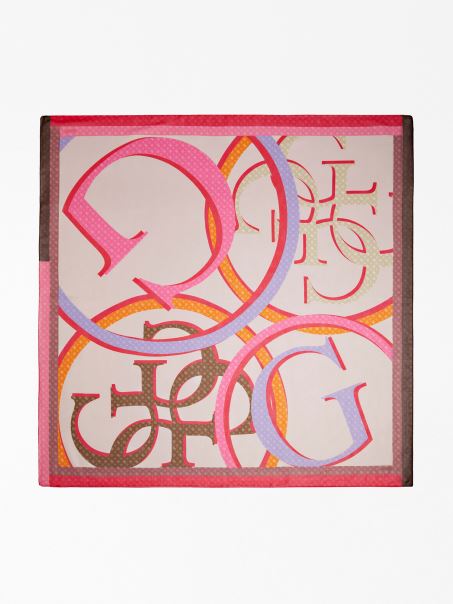 Imprimeu Logo Kefiah Guess Pink