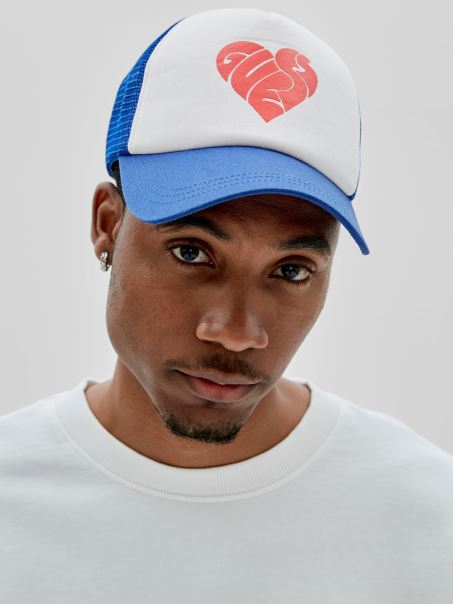 șapcă De Baseball Cu Imprimeu Albastru Guess