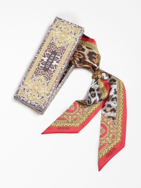 Guess Set Cutie Cu Clipuri Bandana/esarfa Fucsia