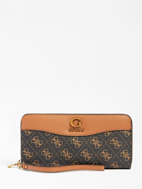 Portofel Maxi Guess Nell 4g Logo Maro
