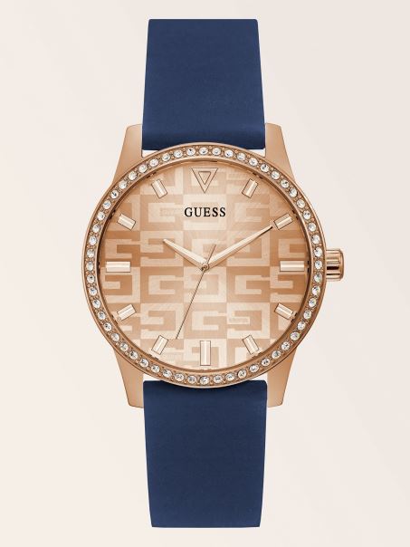 Ceas Analogic Guess Cristal Albastru Nou Trend