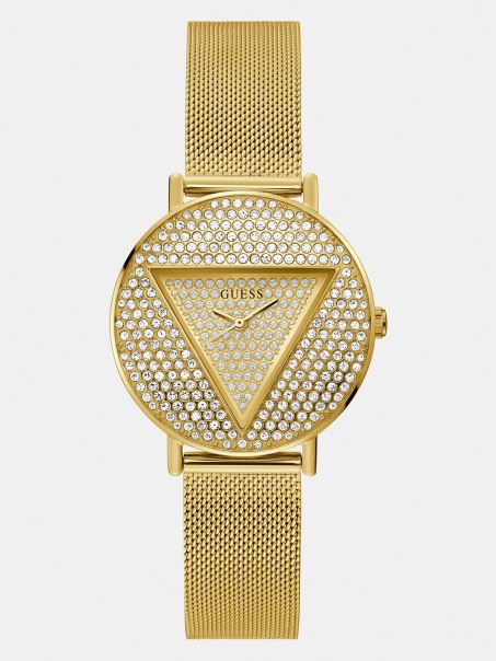 Ceas Analogic Cu Cristal Albastru Guess