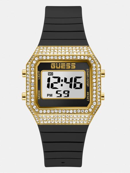 Ceas Digital Guess Cu Cristal Albastru