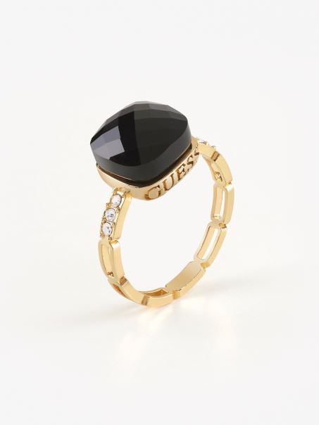 Guess Reflections Ring Black Multi
