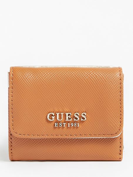 Suport Pentru Cardul De Credit Guess Red Laurel Saffiano