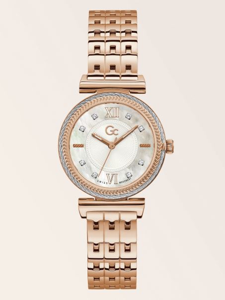 Ceas Analogic Guess Gc Crystal Rose Gold