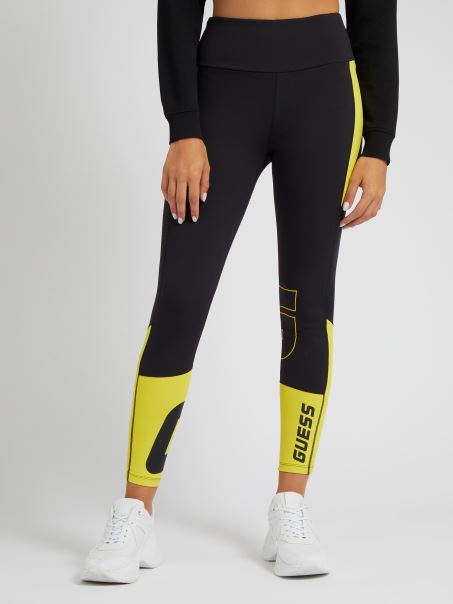 Jambiere Din Microfibră Guess Negru