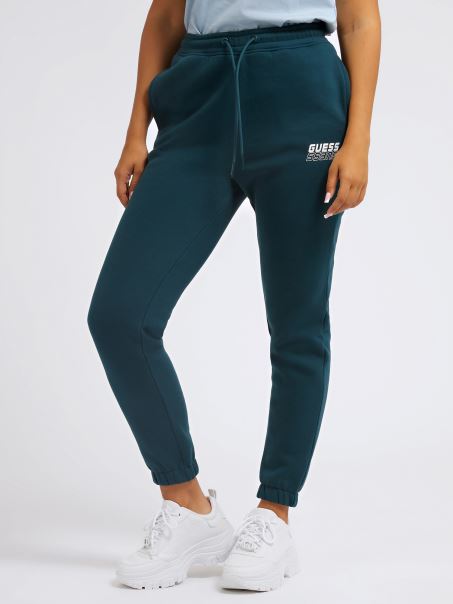 Pantaloni De Jogger Guess Cu Logo Lateral Albastru