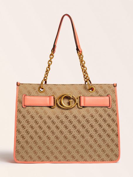 Aviana 4g Logo Shopper Coral Guess