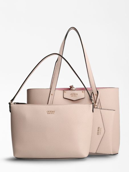 Poșetă Pentru Cumpărători Guess Brenton Roz Deschis