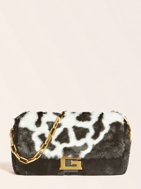 Crossbody Helma Blana Artificiala Guess Black