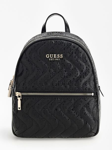 Rucsac Sasky 4g Logo Guess Negru