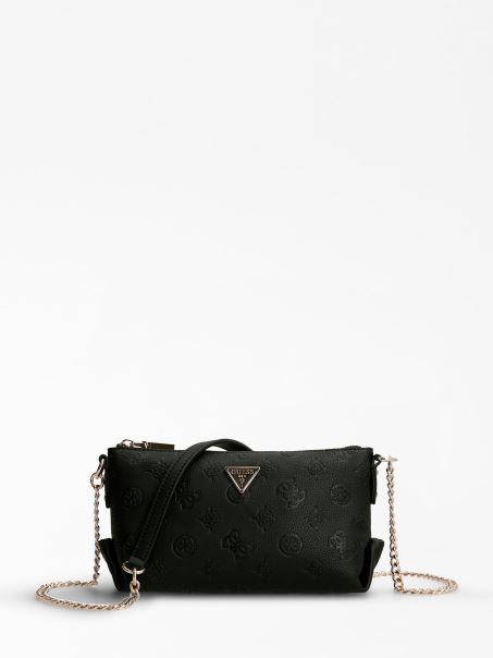 Black Helaina Mini Crossbody Guess