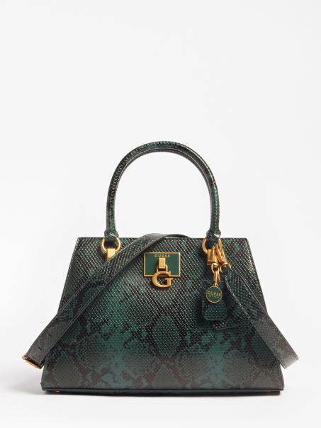 Geantă De Mână Cu Imprimeu Katey Python Verde Guess