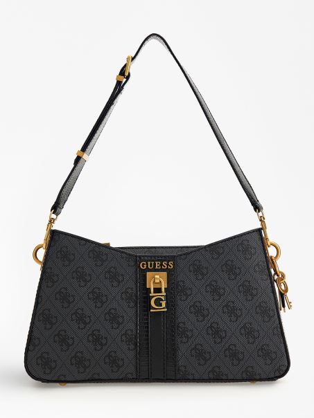 Geantă De Umăr Cu Logo Guess Ginevra 4g Gri
