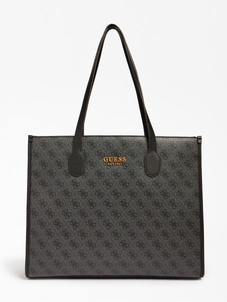 Silvana 4g Logo Shopper Gri Guess