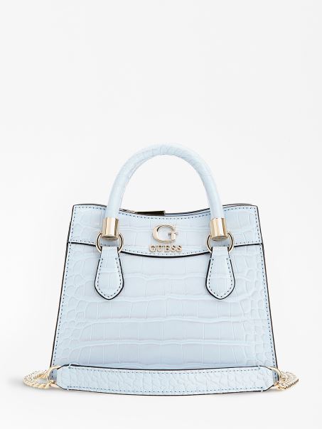 Albastru Deschis Nell Mini Geantă De Mână Cu Imprimeu Croc Guess