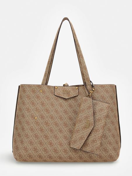 Eco Brenton 4g Logo Shopper Bej Guess