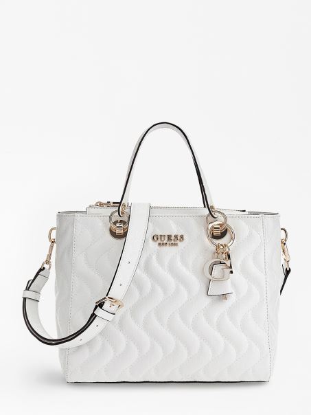 Geantă De Mână Guess Sasky 4g Logo Albă