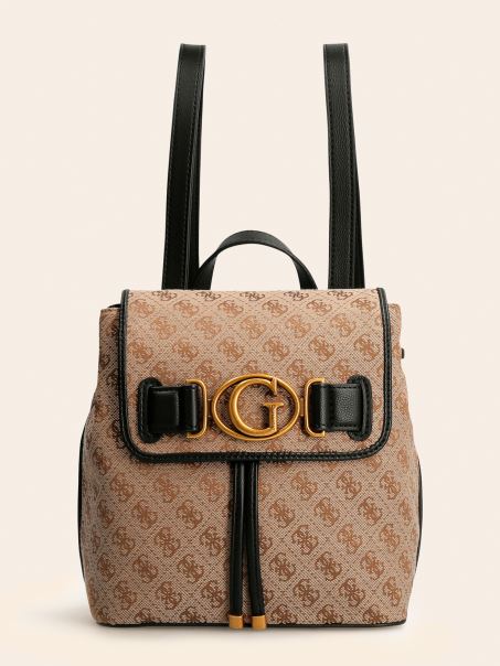 Rucsac Cu Logo Aviana 4g Guess Multi Bej