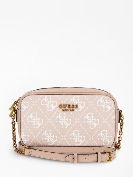 Guess Berta 4g Logo Mini Crossbody Roz