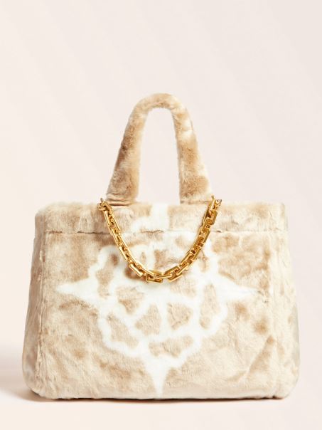Guess Shopper Helma Blana Artificiala Bej