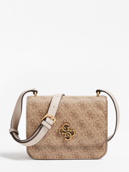 Guess Noelle 4g ​​logo Mini Crossbody Maro