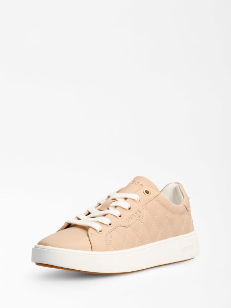 Guess Adidași Matlasați Melanie Roz Deschis