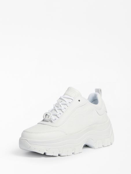 Pantof De Alergare Alb Guess Bria 4g Bujor Logo