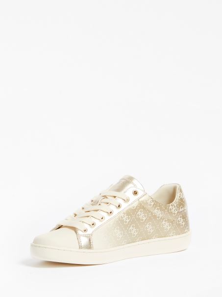 Adidasi Aurii Cu Logo Guess Rosalia 4g