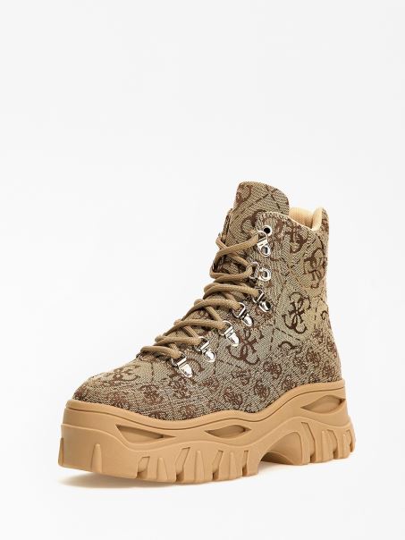 Celule 4g ​​​​logo Botine Guess Bej