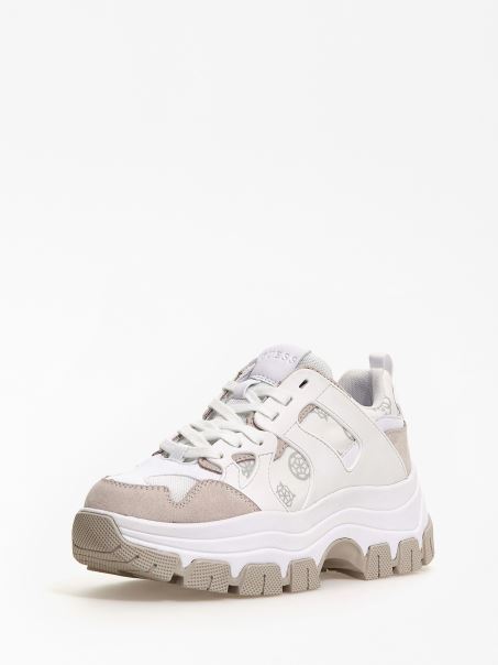 Pantof De Alergare Alb Multi Brayjen 4g Bujor Logo Guess