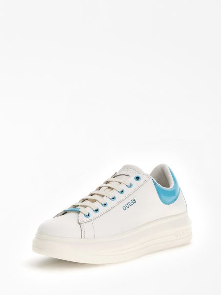 Adidași Vibo în Amestec De Piele Albastru Deschis Guess