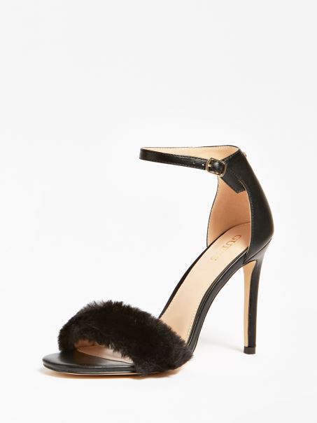 Sandală Semma Blană Artificială Guess Negru