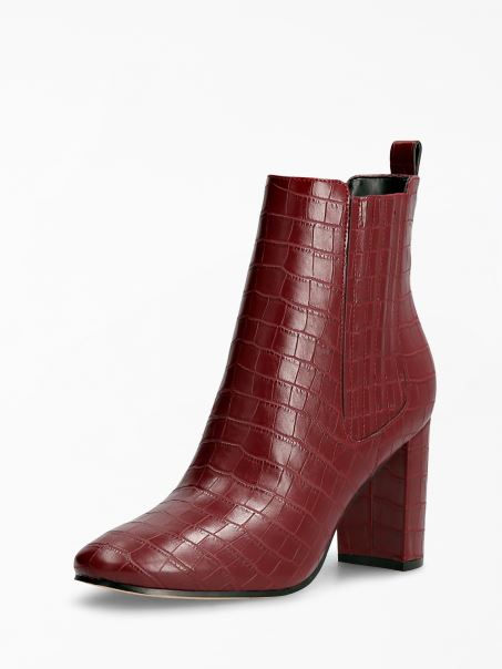 Ghetuș Guess Kaelyn Croc Cu Imprimeu Roșu