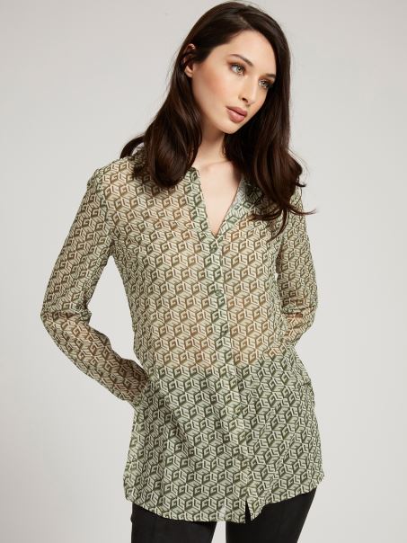 Cămașă Cu Imprimeu Multicolor Guess