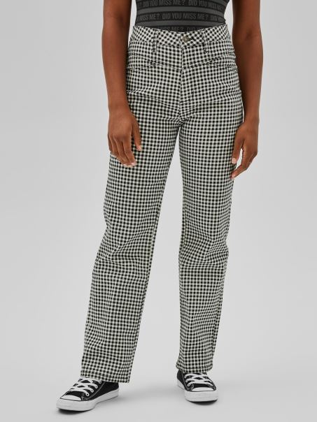 Pantaloni Negri Multi Obișnuiți Din Denim Guess