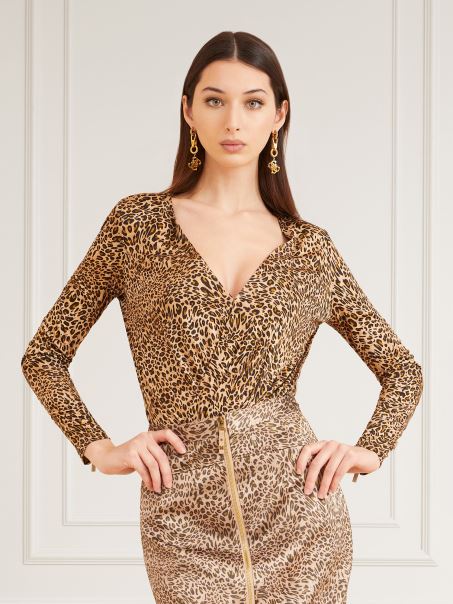 Guess Animalier Marciano Corp Cu Imprimeu Animalier