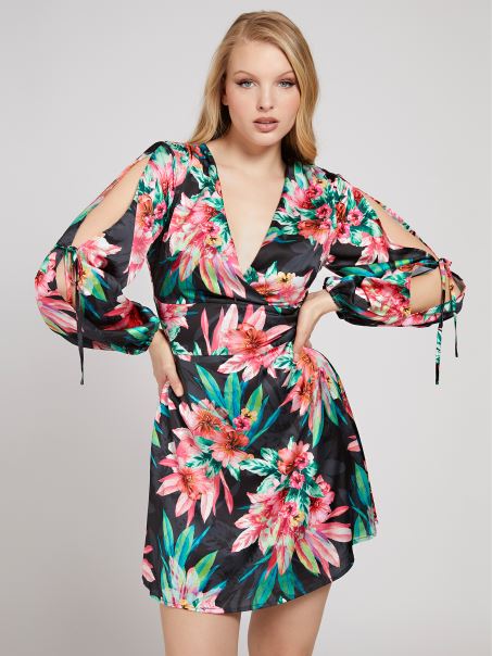 Guess Rochie Cu Imprimeu Floral Fantezie Florala