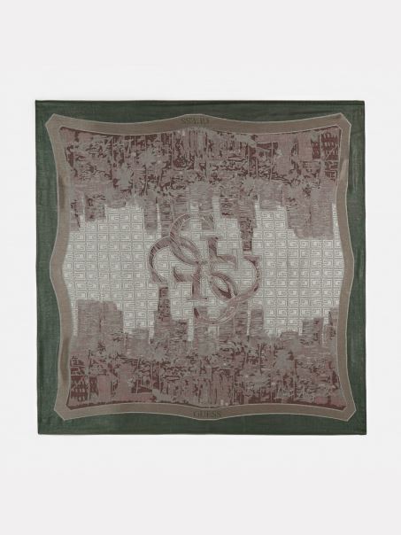 Vopsit Jacquard Kefiah Guess Roșu